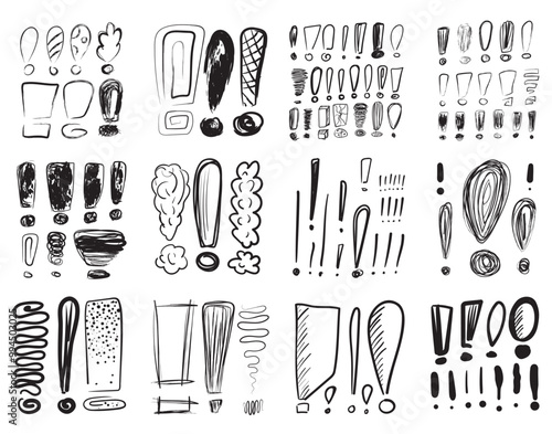 Set of Different Exclamation Marks, Important Information Symbols
