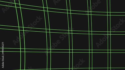 Wallpaper Mural A simple image showcasing a green grid pattern against a black background Torontodigital.ca