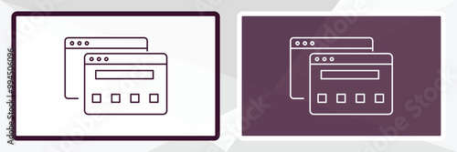 semantic elements outline icon. Linear vector from technology concept. Thin line white and black semantic elements icon isolated on white and dark background