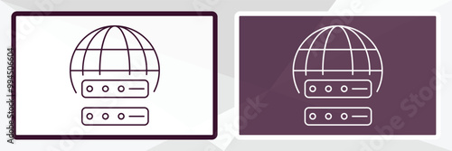 web servers outline icon. Linear vector from technology concept. Thin line white and black web servers icon isolated on white and dark background
