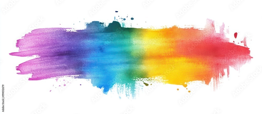 Obraz premium Abstract Watercolor Rainbow