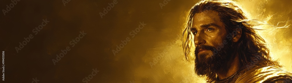 Noble Face in Watercolor Painting Style Noble Face in Watercolor Painting Style