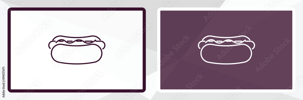 hot dog with ketchup outline icon. Linear vector from restaurant concept. Thin line white and black hot dog with ketchup icon isolated on white and dark background hot dog with ketchup outline icon. Linear vector from restaurant concept. Thin line white and black hot dog with ketchup icon isolated on white and dark background