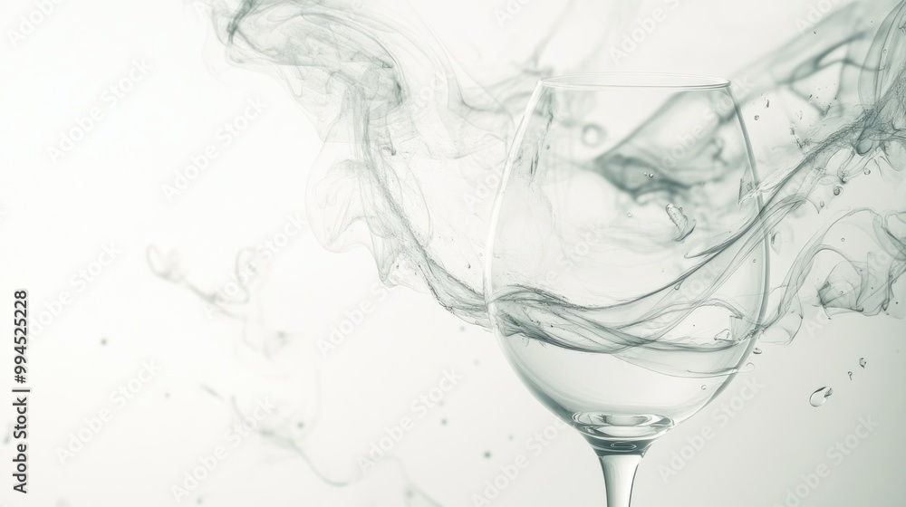 Water Splashing into a Wine Glass Creating a Flowing Pattern Water Splashing into a Wine Glass Creating a Flowing Pattern