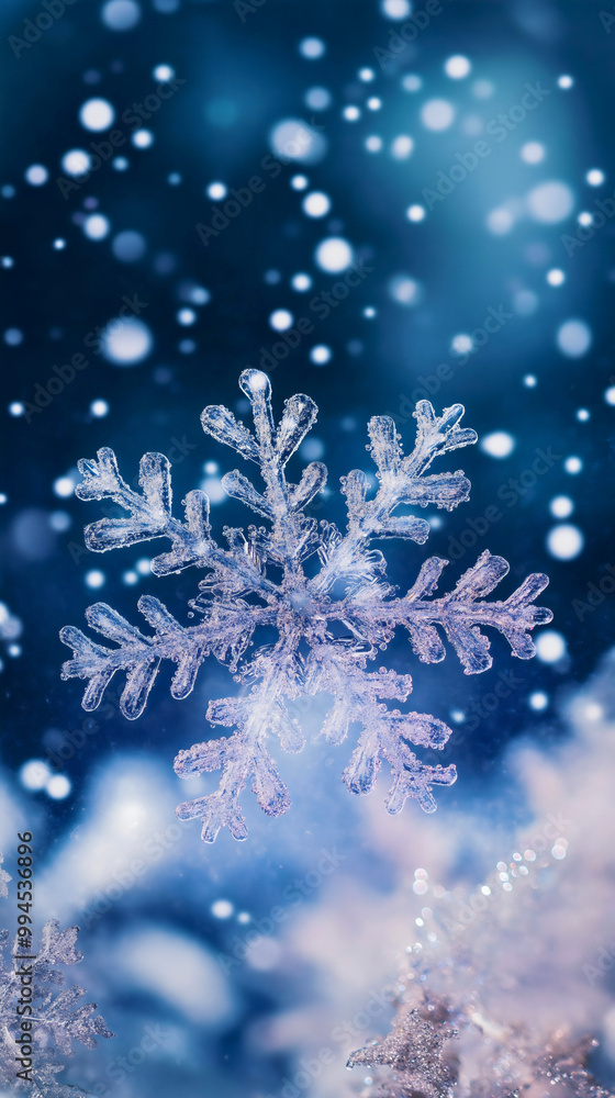 Snowflake forms in ice winter air, frost creates cool patterns, freeze temperatures bring seasonal change, blue tinted illustration of snow falling, cold weather elements decorate nature wallpaper Snowflake forms in ice winter air, frost creates cool patterns, freeze temperatures bring seasonal change, blue tinted illustration of snow falling, cold weather elements decorate nature wallpaper