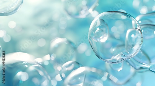 Wallpaper Mural Captivating Blue and White Water Bubble Showcase with Striking Brightness and Clarity Torontodigital.ca