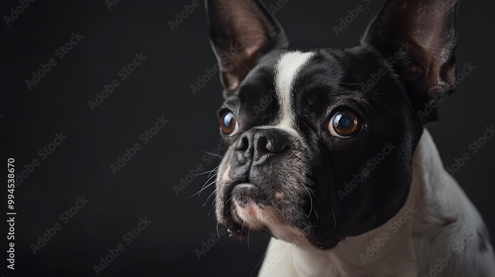 Boston Terrier Portrait in Professional Studio Setting Boston Terrier Portrait in Professional Studio Setting