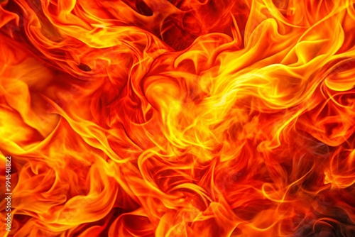 Vibrant Abstract Background of Flames in Orange, Red, and Yellow with Dynamic Flowing Patterns