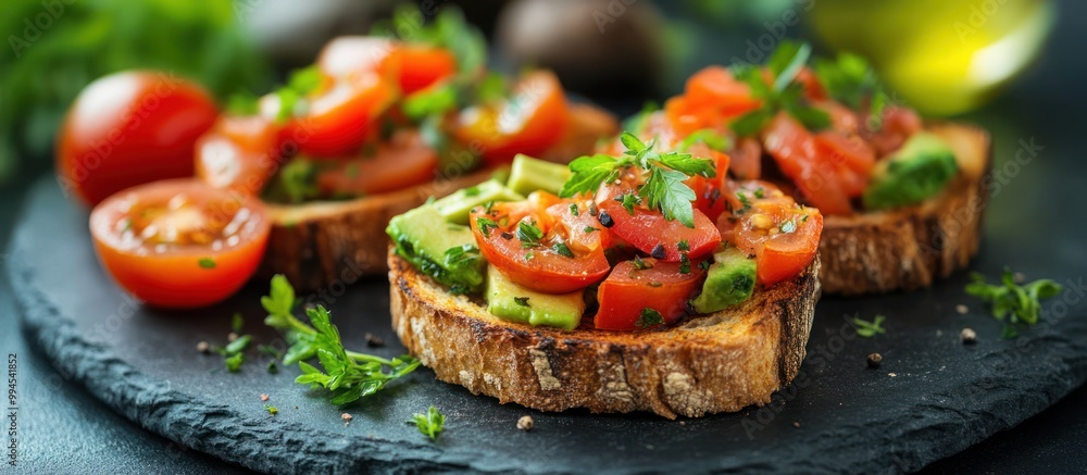Delicious Avocado and Tomato Bruschetta Delicious Avocado and Tomato Bruschetta