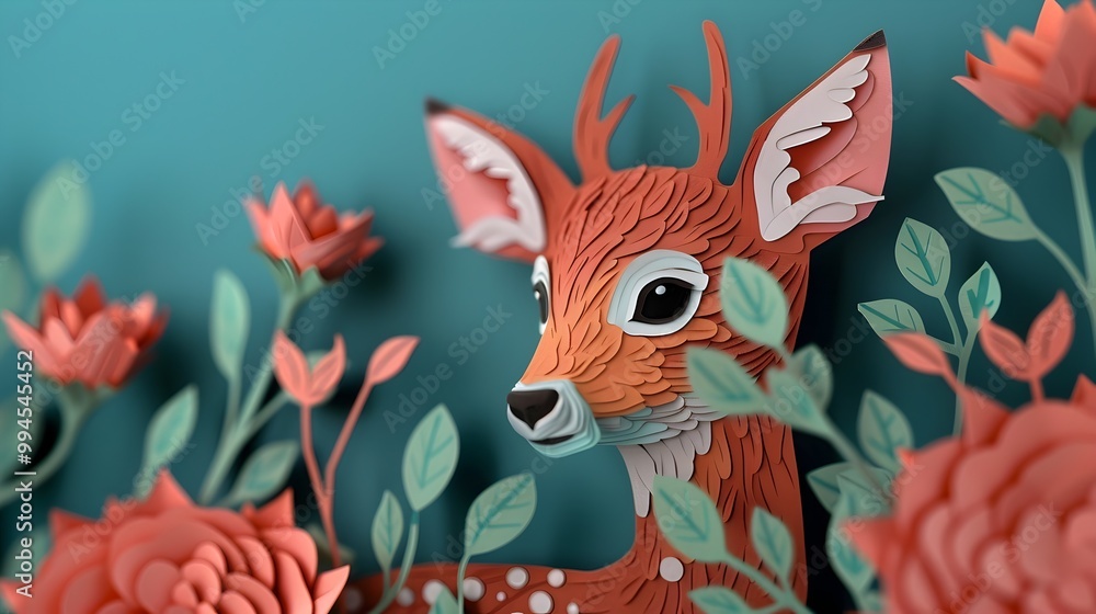 Fototapeta premium Intricate Paper Cut Designs Showcasing Small Animal Details