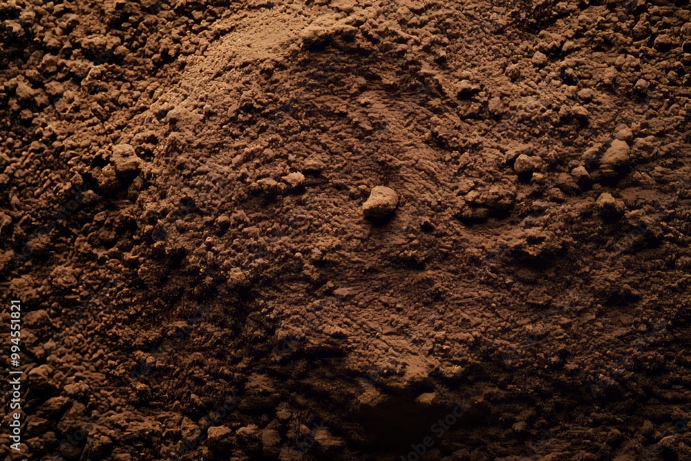 A close-up view of coffee grounds on a texture background. A close-up view of coffee grounds on a texture background.