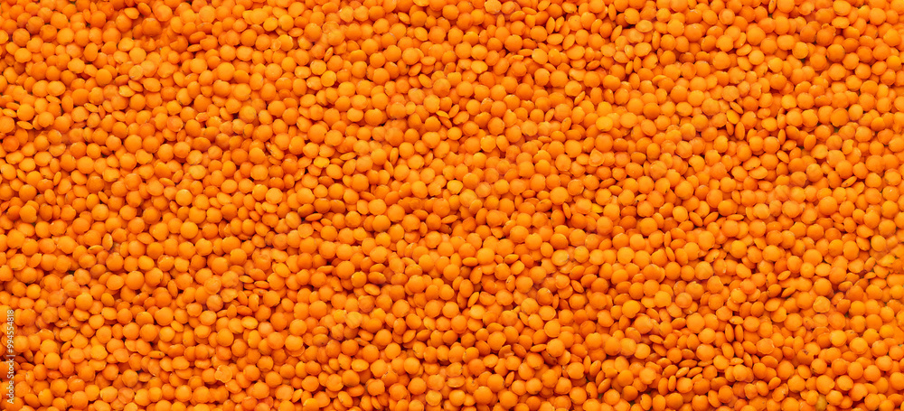 Red lentils in a pile - Lens culinaris organic. Red lentils in a pile - Lens culinaris organic.