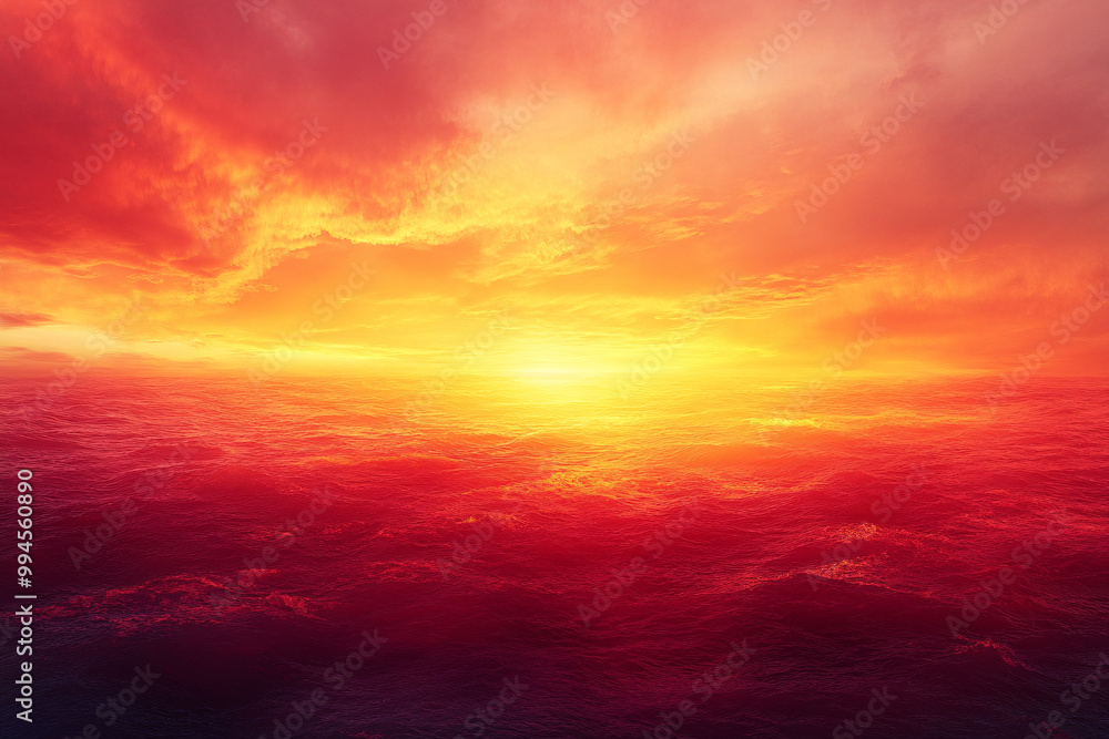 Obraz premium Gradient of warm sunset colors with a smooth and minimalistic composition, perfect for web design and templates. The tranquil atmosphere and serene blend of colors evoke a sense of calm and...