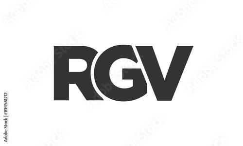 Fotografía RGV logo design template with strong and modern bold text