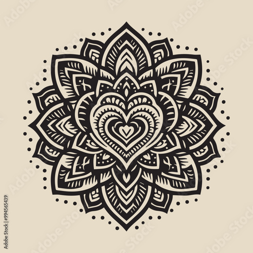 Coloring page featuring mandalas