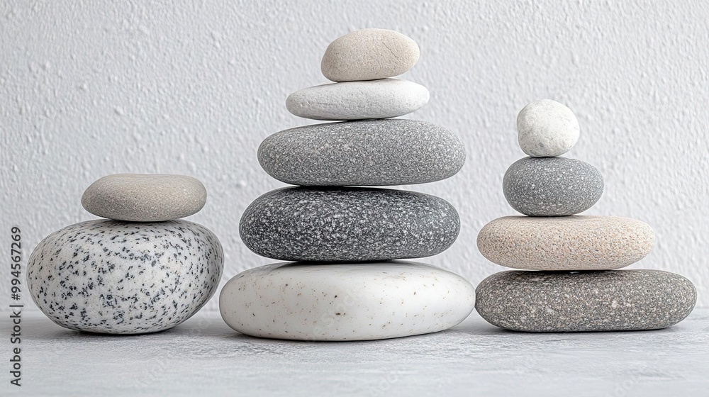 Stacked stones create a serene and calming composition, perfect for backgrounds and wellness themes in design projects. Stacked stones create a serene and calming composition, perfect for backgrounds and wellness themes in design projects.