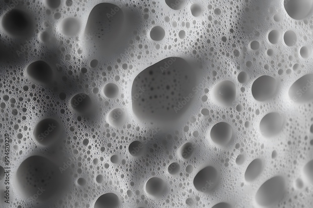 Abstract black and white texture of foam with many round holes. Closeup macro shot. Abstract black and white texture of foam with many round holes. Closeup macro shot.
