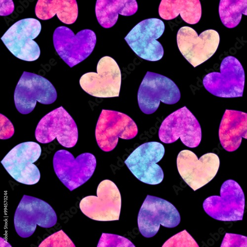 Wallpaper Mural Valentines hearts seamless love pattern for wrapping paper and fabrics Torontodigital.ca