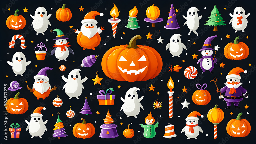Halloween.decor for the Halloween holiday. background surface with a pumpkin image Halloween.decor for the Halloween holiday. background surface with a pumpkin image