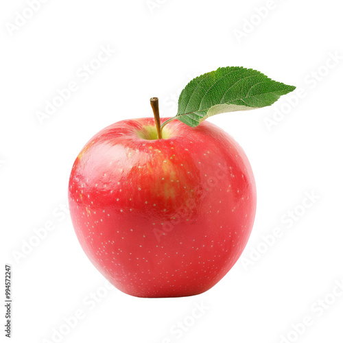 Fresh apple on transparent background.