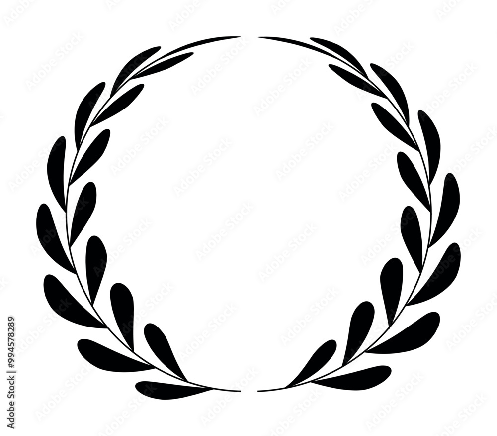 Laurel Wreath floral heraldic element, Heraldic Coat of Arms decorative logo illustration, Vector art and illustration of laurel wreath, Branches of olives, symbol of victory. Vintage medal, award Laurel Wreath floral heraldic element, Heraldic Coat of Arms decorative logo illustration, Vector art and illustration of laurel wreath, Branches of olives, symbol of victory. Vintage medal, award