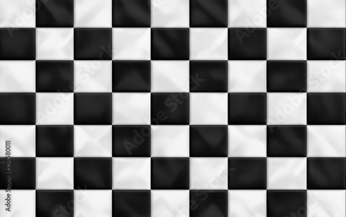 Black and white checkerboard pattern, white isolate background photo