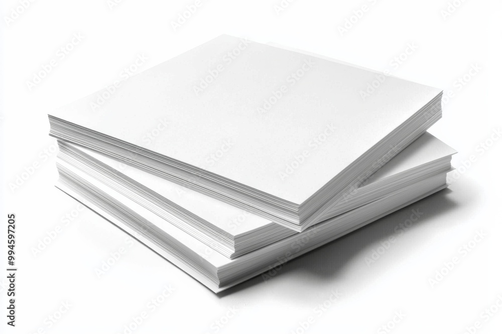 Blank A4 Stacked Paper Mockup isolated created with Generative AI Blank A4 Stacked Paper Mockup isolated created with Generative AI