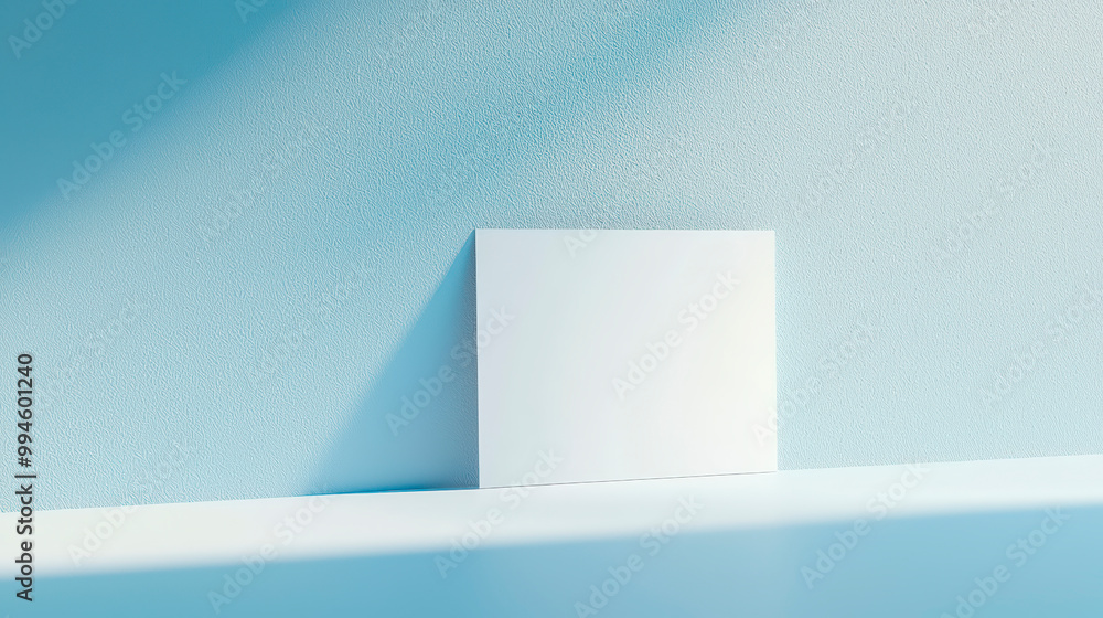 Greeting Card On Smooth Light Blue Surface For Celebration Greeting Card On Smooth Light Blue Surface For Celebration