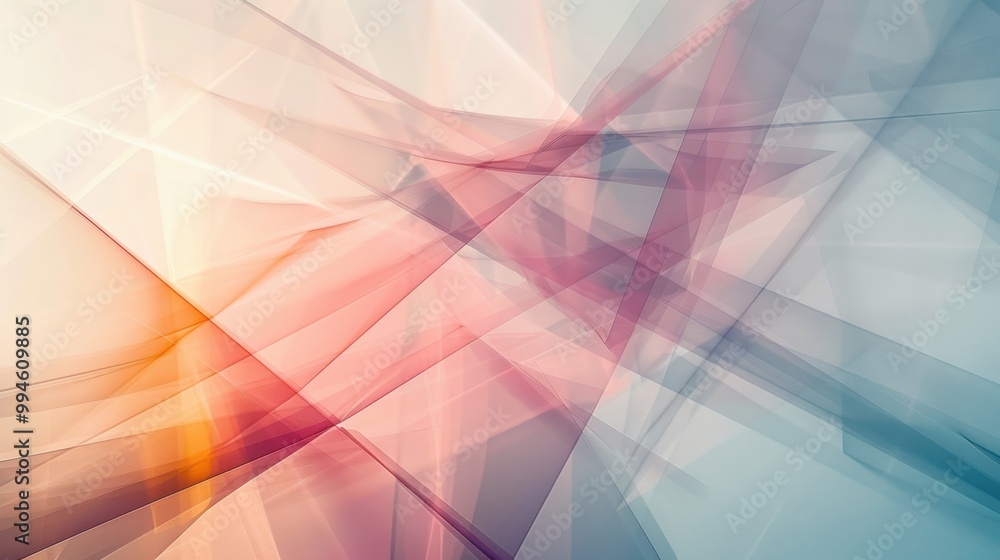Intersecting lines forming abstract geometric shapes, set against a soft gradient background, creating a sense of depth and elegance Intersecting lines forming abstract geometric shapes, set against a soft gradient background, creating a sense of depth and elegance