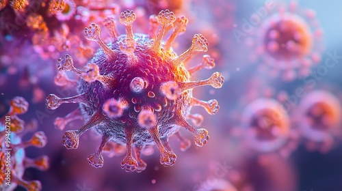 Microscopic View of a Virus: Exploring the Tiny World of Disease