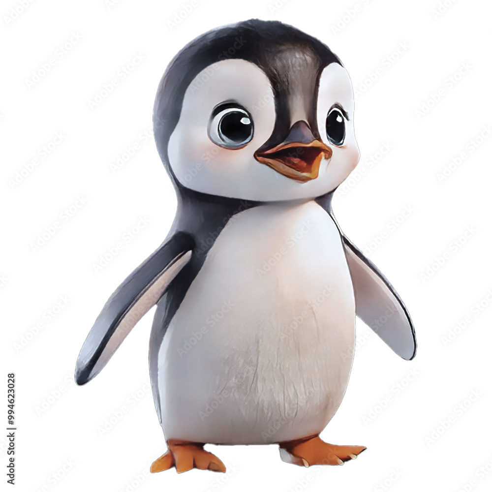 Fototapeta premium Penguin cartoon png 