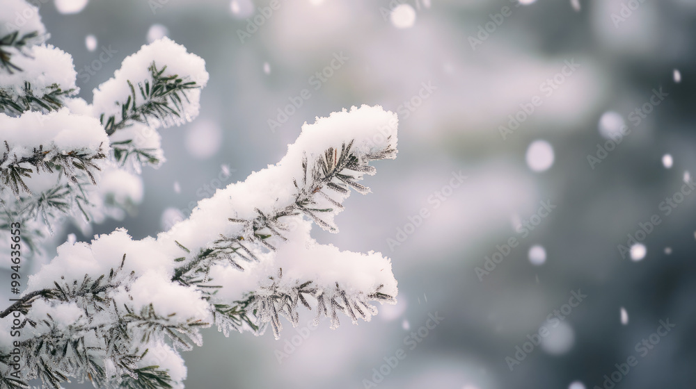 Obraz premium Snowy branch