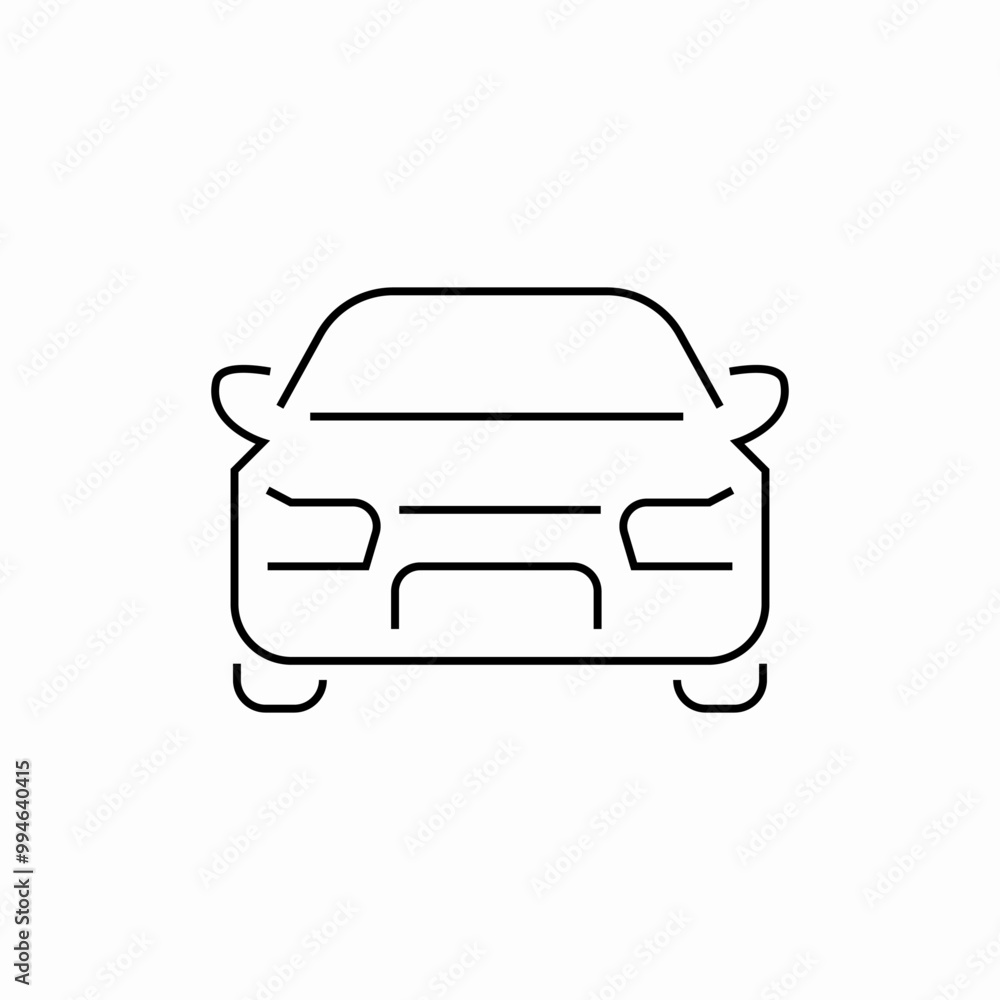 car front icon sign vector