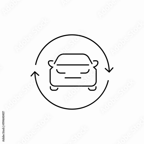 car exchange icon sign vector
