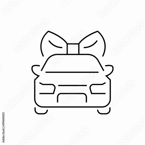 car gift icon sign vector