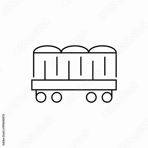 cargo train icon sign vector