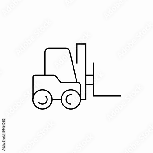 forklift truck icon sign vector