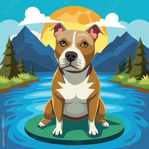 Cartoon dog pets.
