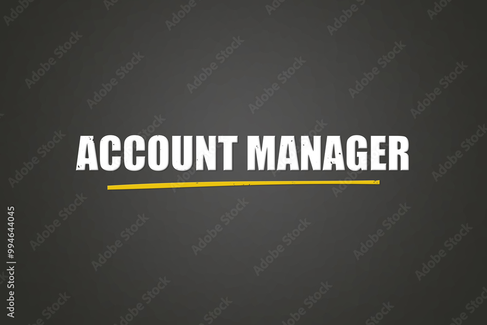Account Manager. A blackboard with white text. Illustration with grunge text style. Account Manager. A blackboard with white text. Illustration with grunge text style.