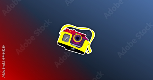 colorful cartoon camera background