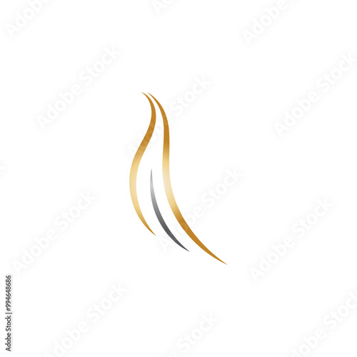 hair wave logo icon vector illustration