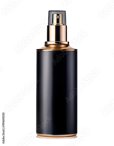 Black and gold spray bottle