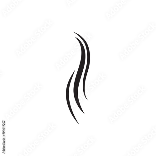 hair wave logo icon vector illustration