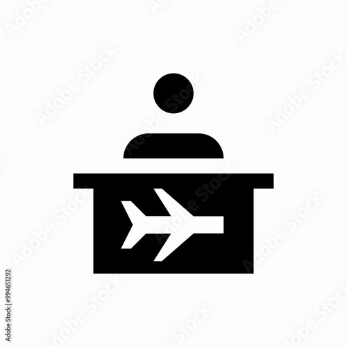 airport information desk icon sign vector