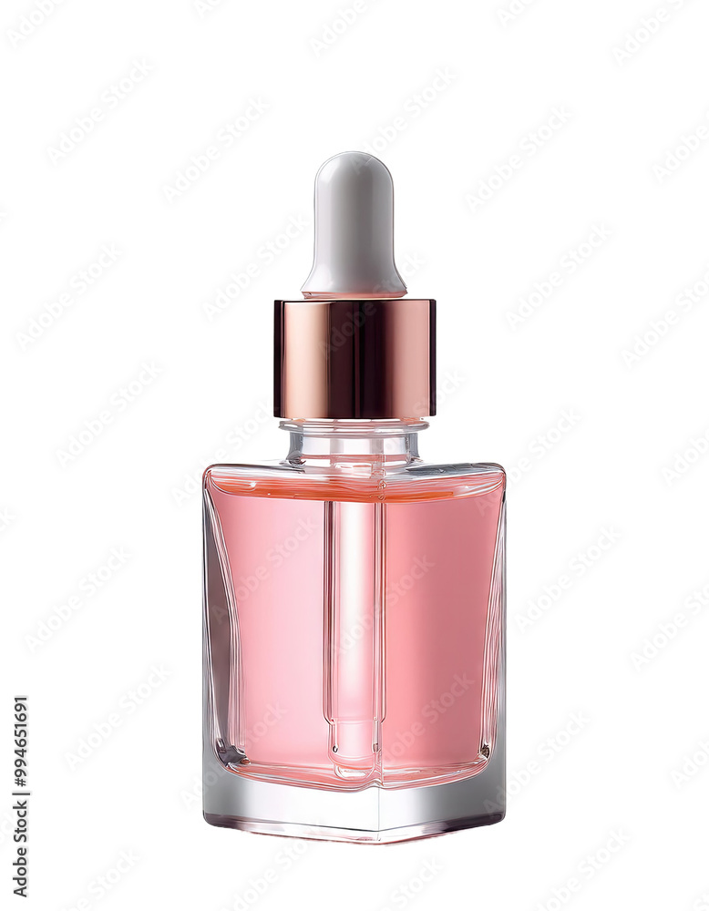 Pink serum bottle with dropper Pink serum bottle with dropper