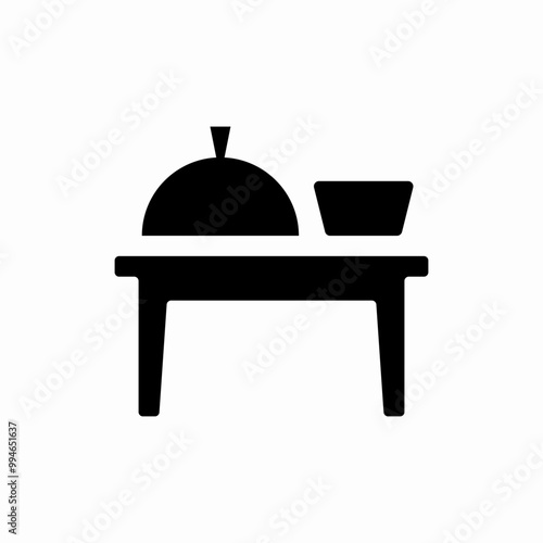 dinner table icon sign vector