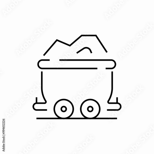 mining cart icon sign vector
