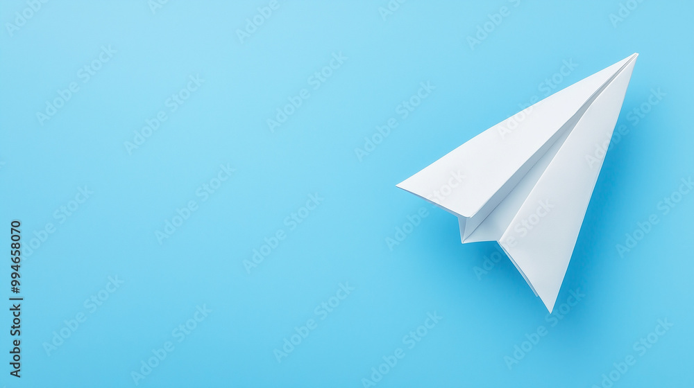 paper plane isolated on blue paper plane isolated on blue