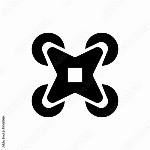 technology drone fly quadcopter icon sign vector