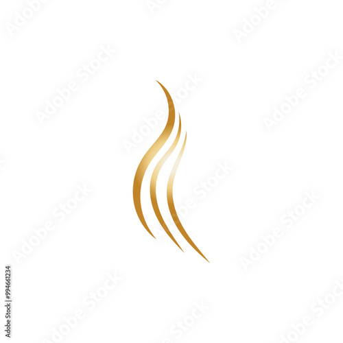 hair wave logo icon vector illustration